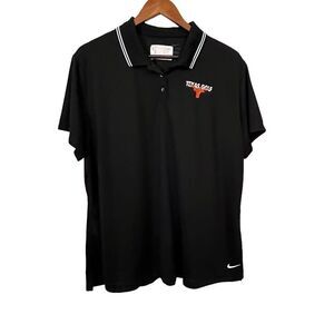 Men's Nike Texas Golf Black & White Sport Polo Shirt